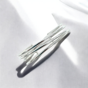 Overlapping Wired Cuff by Zina Sterling Silver