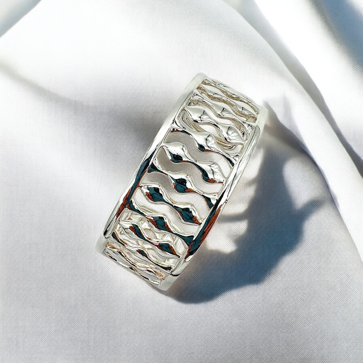 Ocean Cuff Bracelet by Zina Sterling Silver