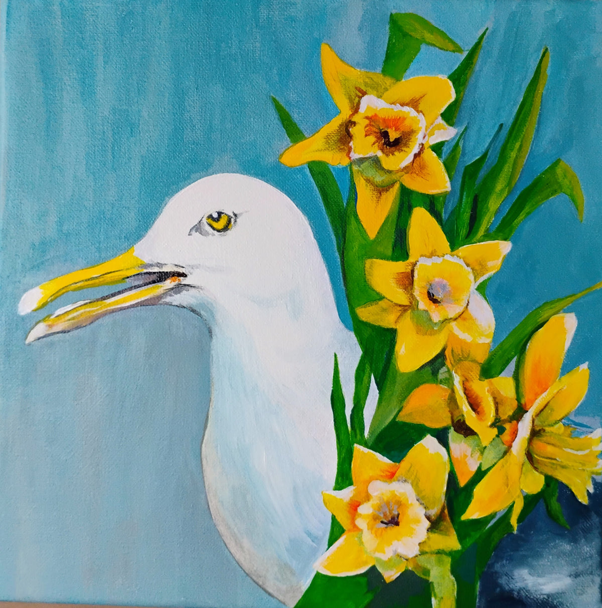 Gull and DaffodilAC by Joyce Maura Anderson