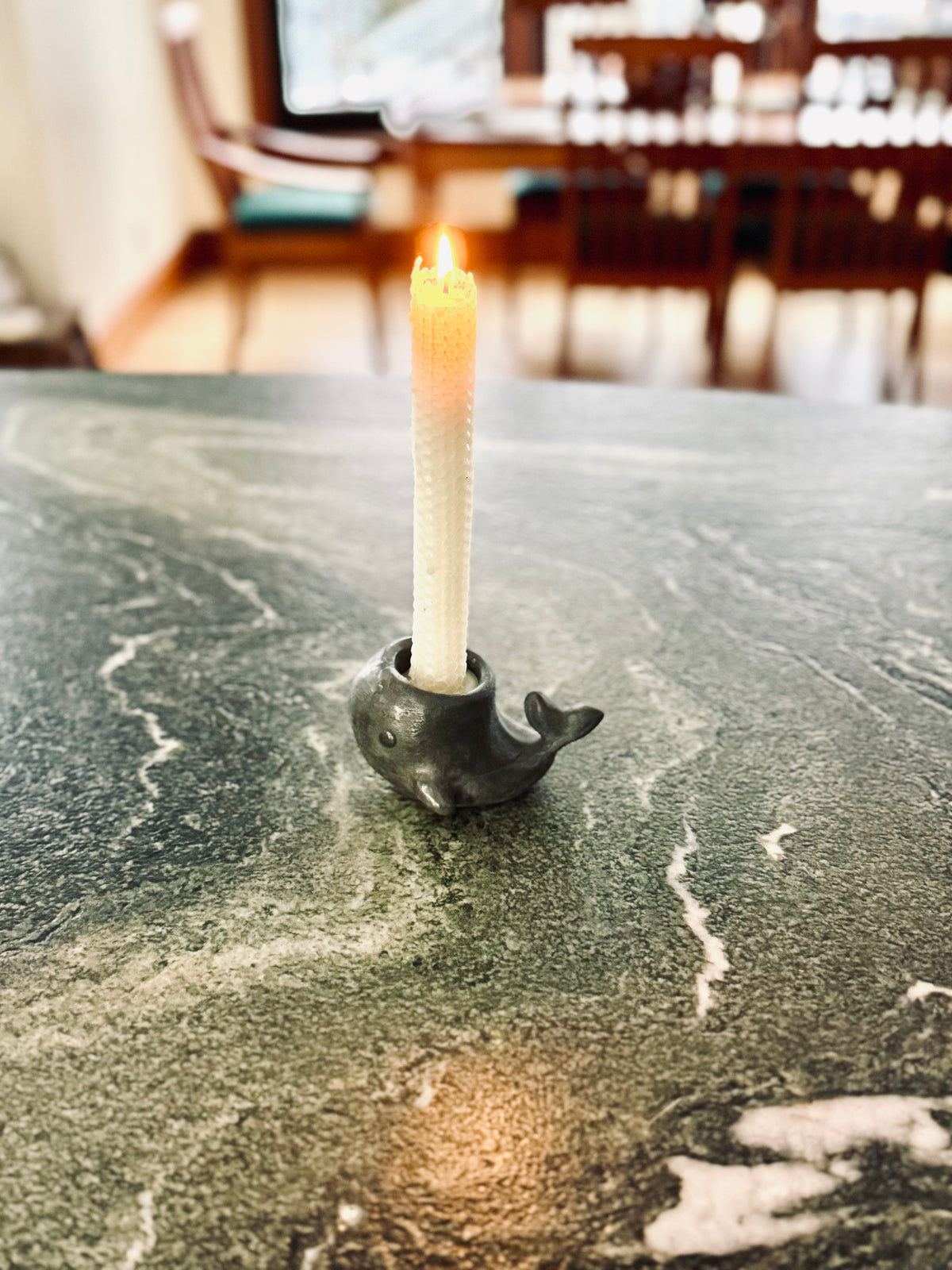 Steel Whale Candle Holder Sculpture, Pair by This Rad Life