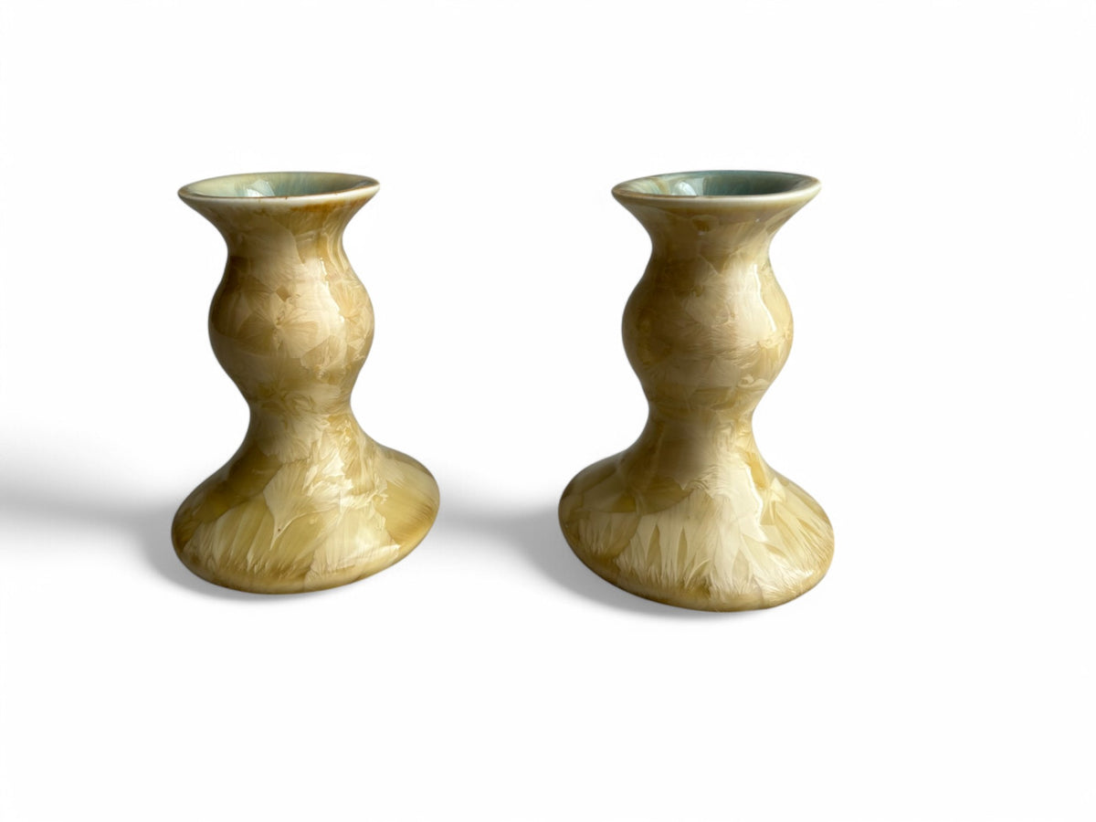 Candlesticks Short, pair by Edgecomb Potters