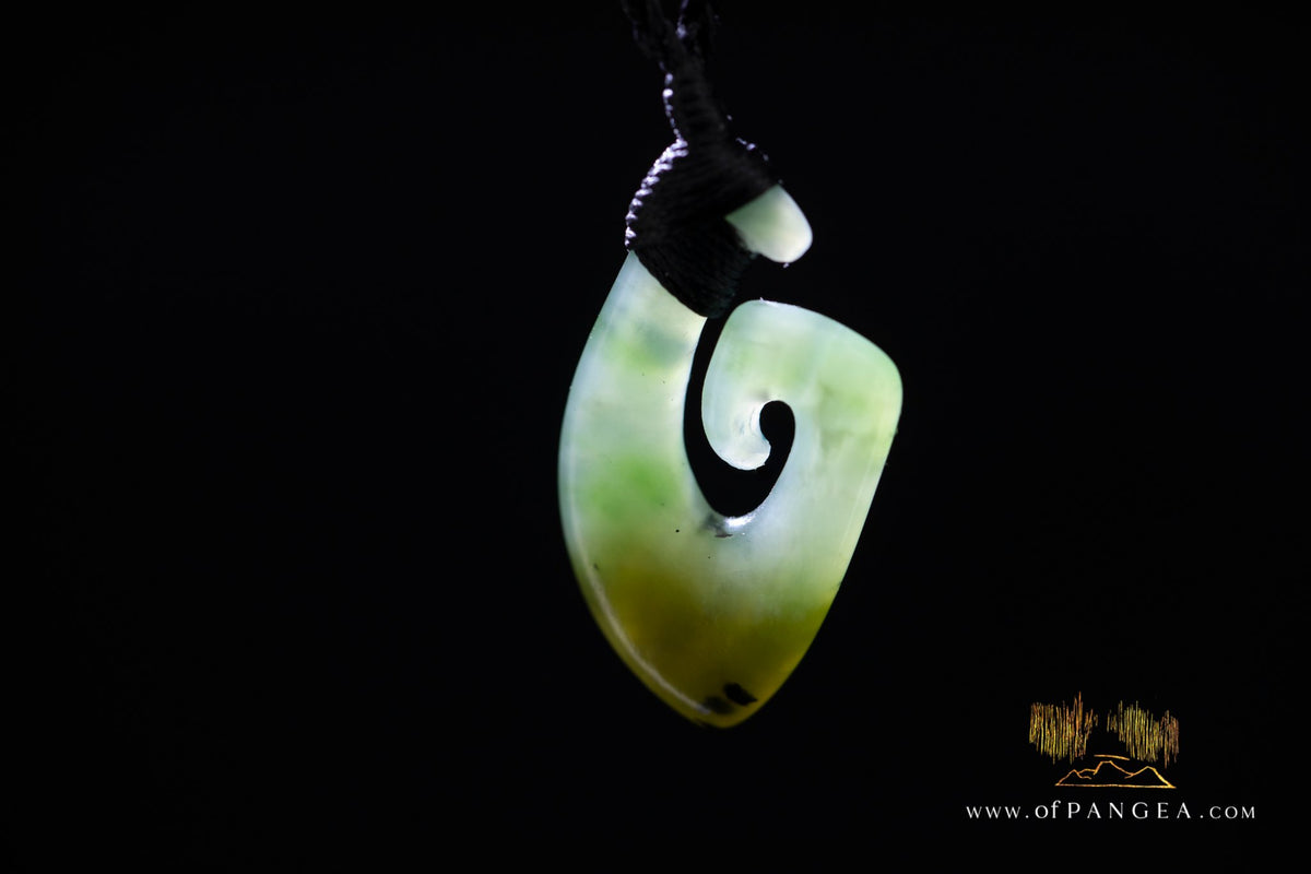 Hei Matau Hook - Siberian Nephrite Jade Necklace by Joe Foster