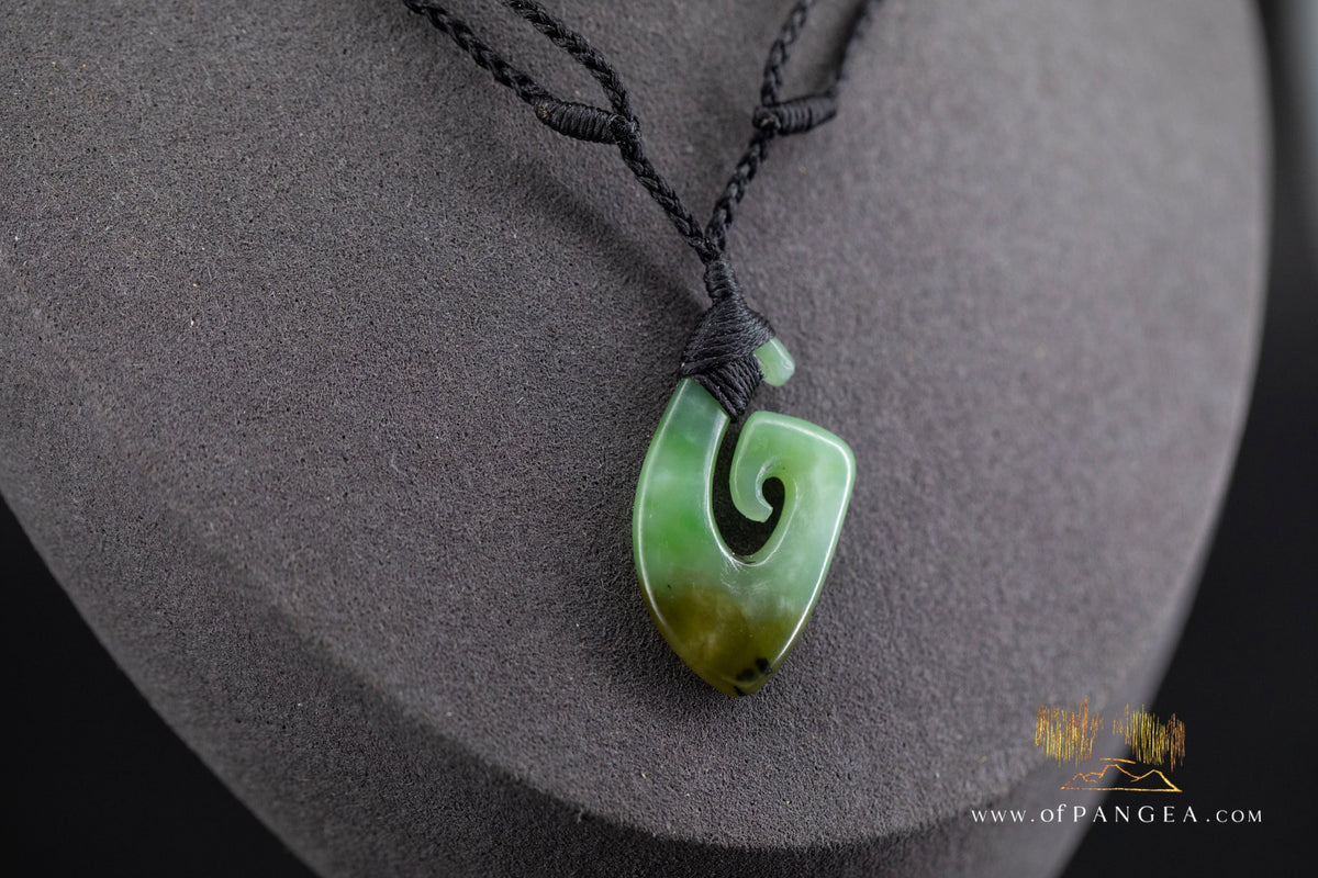 Hei Matau Hook - Siberian Nephrite Jade Necklace by Joe Foster
