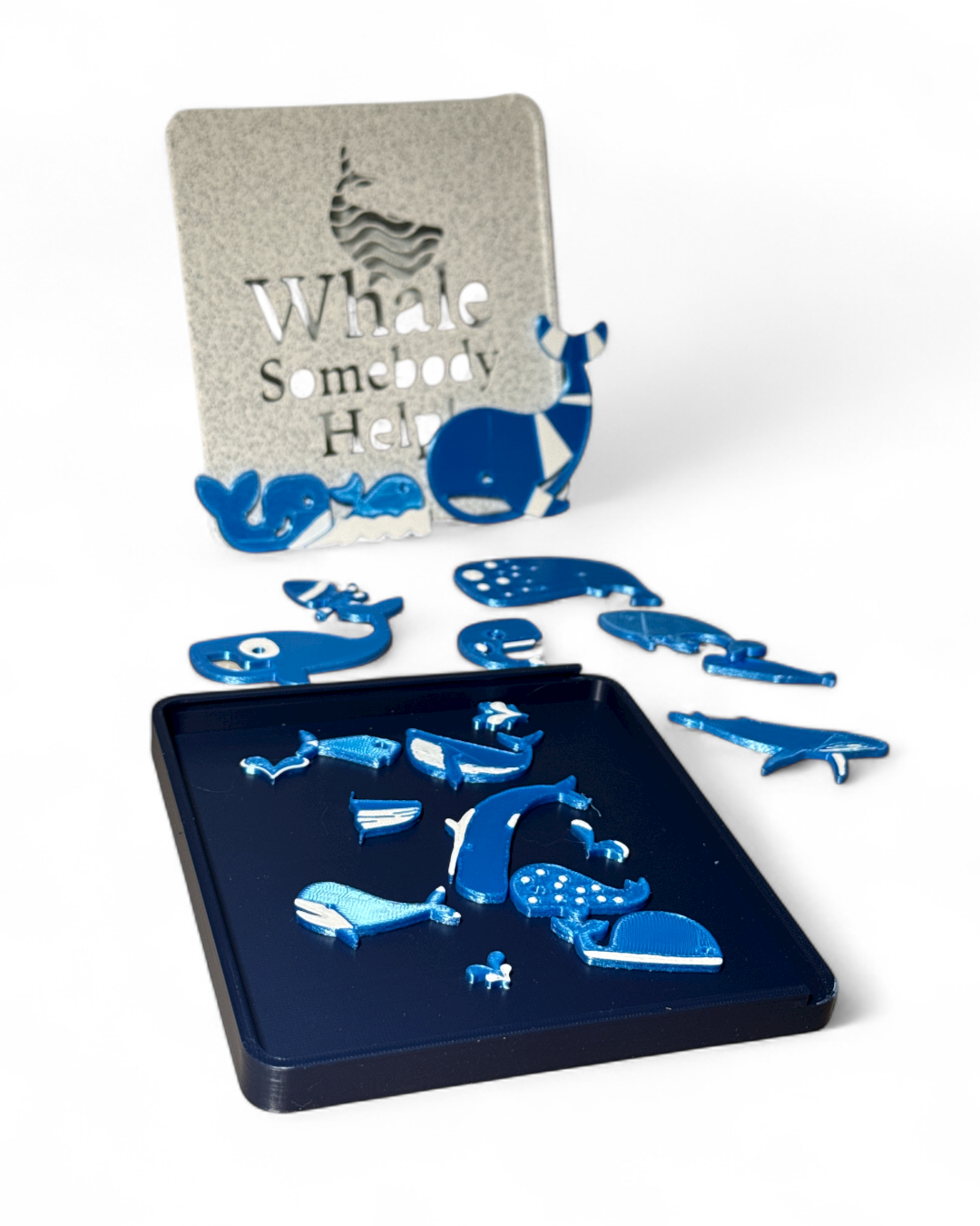 Whale Somebody Help! – 3D-Printed Whale Puzzle by This Rad Life
