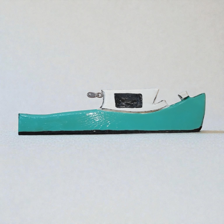 Small Lobster Boat 1 by Jeannie Laub