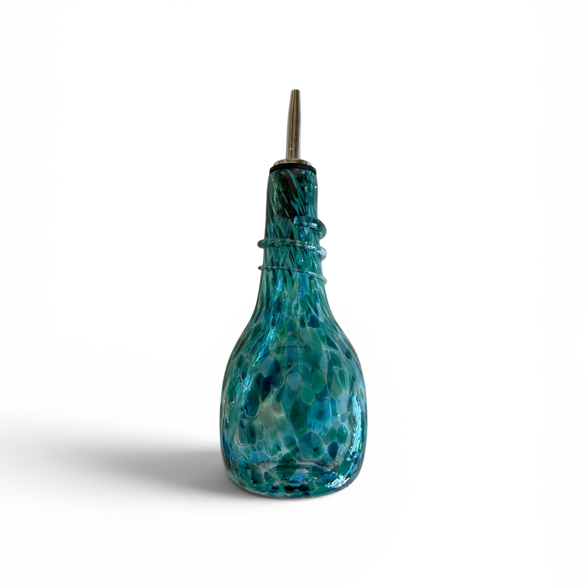 Square Glass Oil Bottle by Glass Rocks