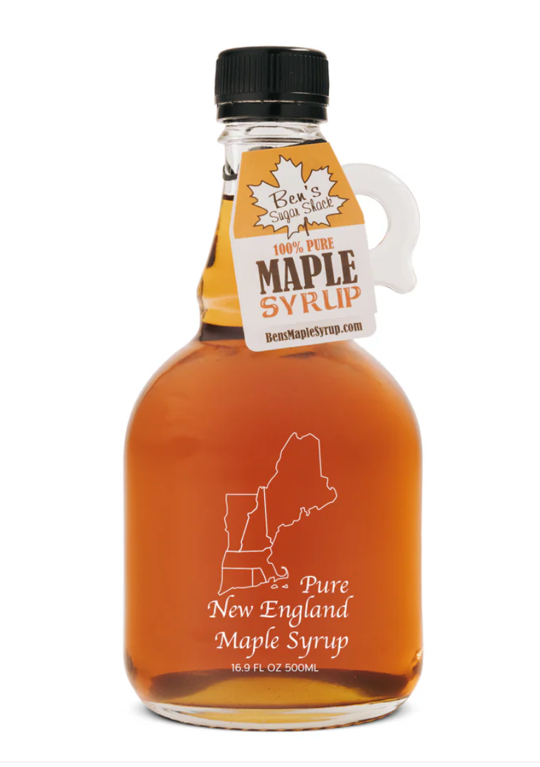 Pure Maple Syrup Glass Jug 16.9 by Ben's Sugar Shack