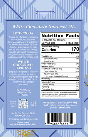 White Hot Chocolate by Raven's Nest Gourmet
