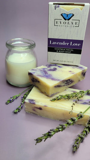 Natural Bar Goatmilk Soap Wholesale - Lavender Love - Gifts by Evolve Botanica