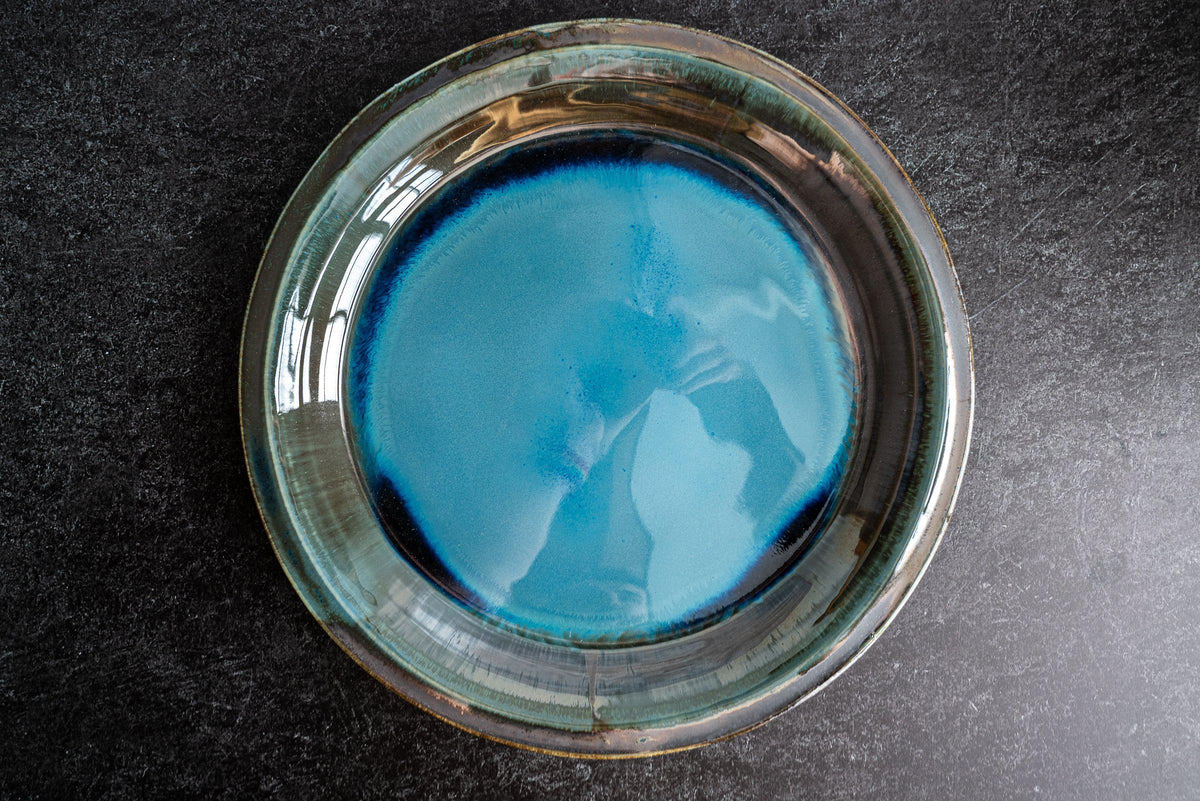 Thrown dinner plate by Edgecomb Potters