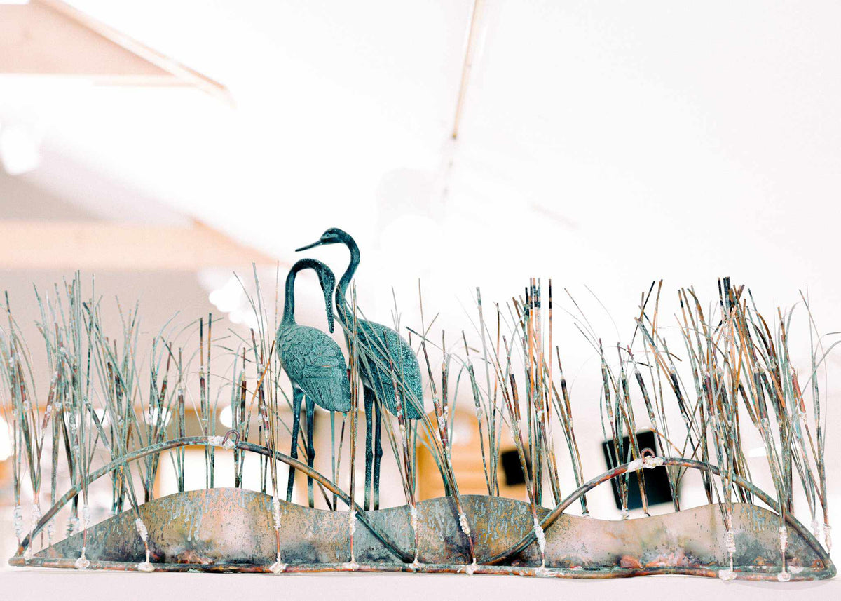 Crane Wall Sculpture by Gurtan