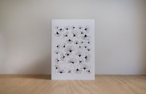 Gingko Leaf Layout greeting card by Edgecomb Potters