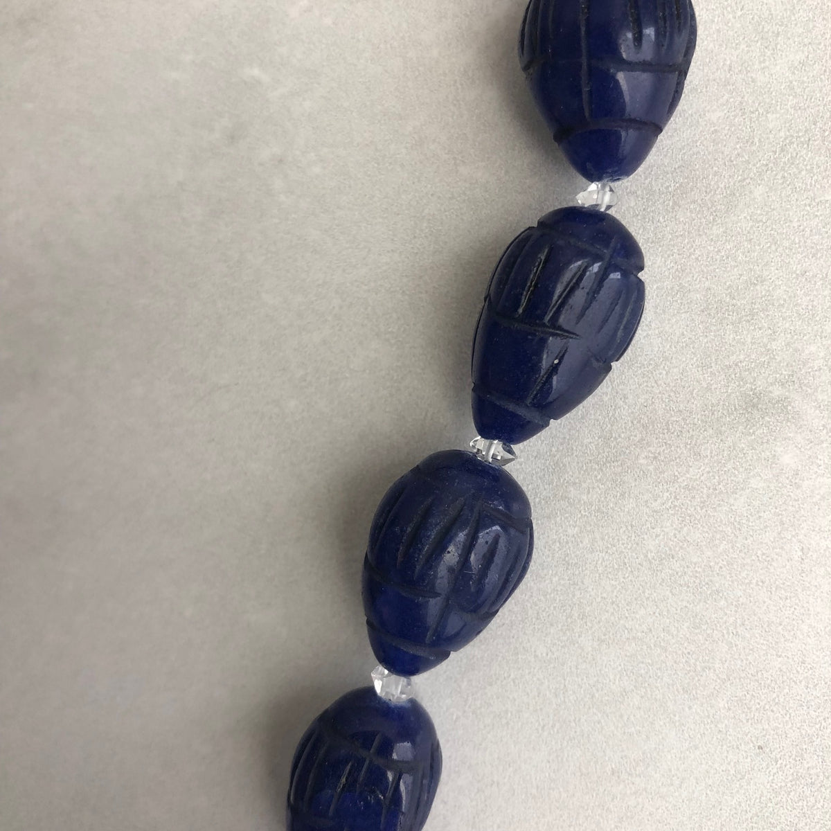 Large Faceted Saphire w Herkimer Diamonds Jewelry by Edgecomb Potters