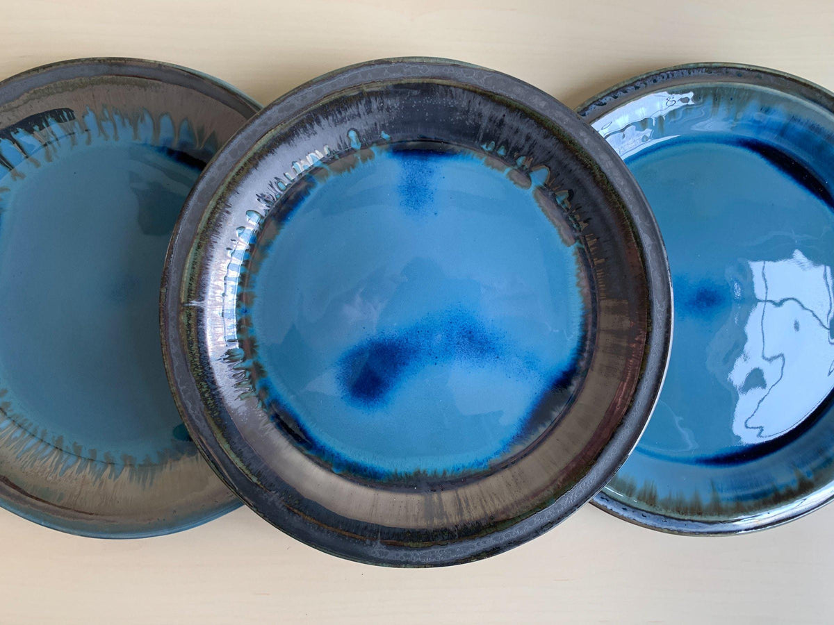 Thrown dinner plate by Edgecomb Potters