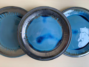 Thrown dinner plate by Edgecomb Potters