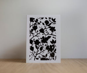 Magnolia Silhouette greeting card by Edgecomb Potters