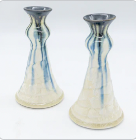 Candlesticks Medium, pair Pottery by Edgecomb Potters