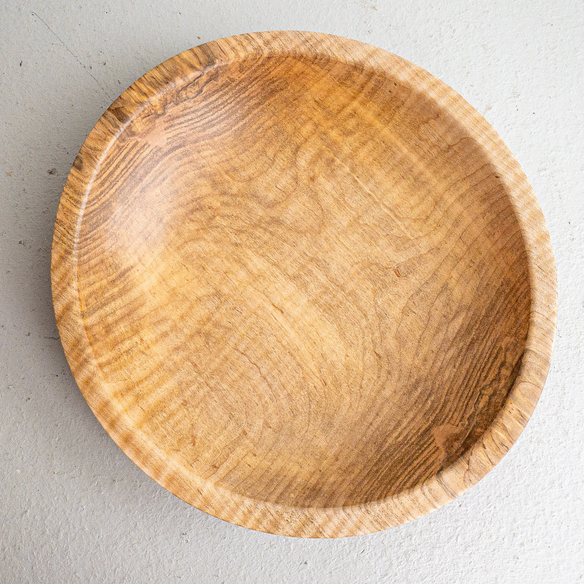 Curly Red Maple Bowl 10.5 WOOD by Edgecomb Potters